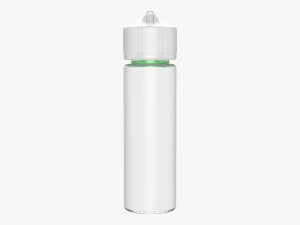 vapor liquid bottle transparent cap medium 3D Модель