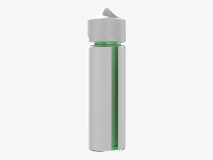 vapor liquid bottle transparent cap medium Modelo 3D