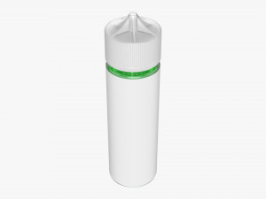 vapor liquid bottle transparent cap medium Modelo 3D