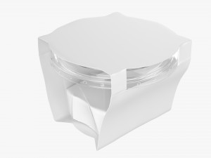 yogurt plastic box with wrap 3D Model