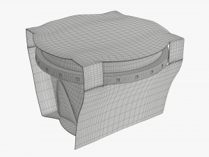 yogurt plastic box with wrap Modelo 3D