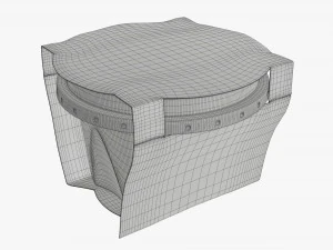 yogurt plastic box with wrap 3D Model