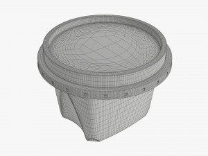 yogurt plastic box with wrap Modelo 3D