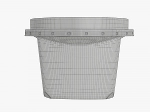 yogurt plastic box with wrap Modelo 3D