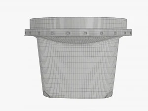yogurt plastic box with wrap 3D Model