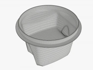 yogurt plastic box with wrap 3D Model
