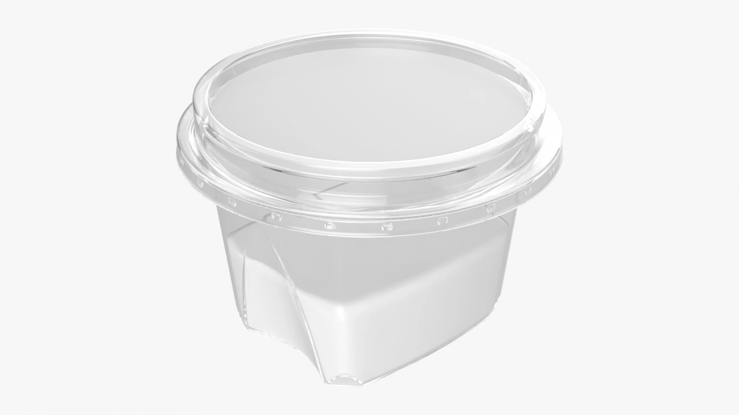 yogurt plastic box with label 3D Model .c4d .max .obj .3ds .fbx .stl .blend 