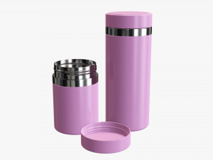 vacuum thermos bottle flask 02 3D Model