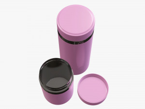 vacuum thermos bottle flask 02 3D Model