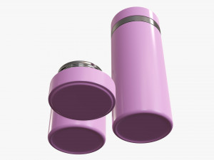 vacuum thermos bottle flask 02 3D Model