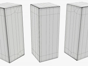 vapor liquid bottle large with box black cap 3D Model