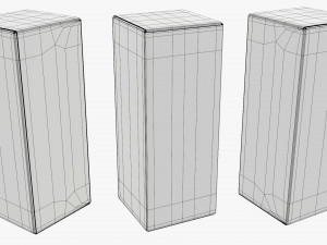 vapor liquid bottle large with box transparent cap Model 3D