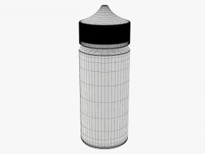 vapor liquid bottle large with box transparent cap 3D Model