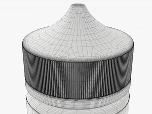 vapor liquid bottle large with box transparent cap 3D Model