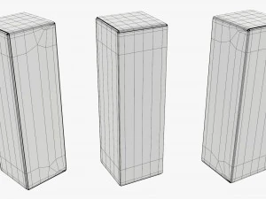 vapor liquid bottle medium with box black cap 3D Model