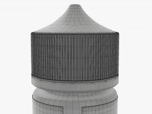 vapor liquid bottle medium with box black cap 3D Model