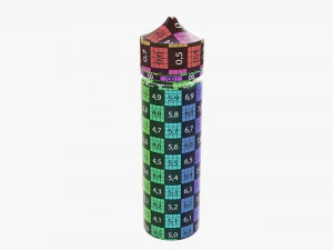 vapor liquid bottle medium with box black cap 3D Model