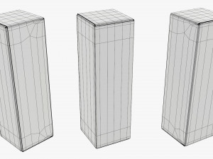 vapor liquid bottle medium with box transparent cap 3D Модель