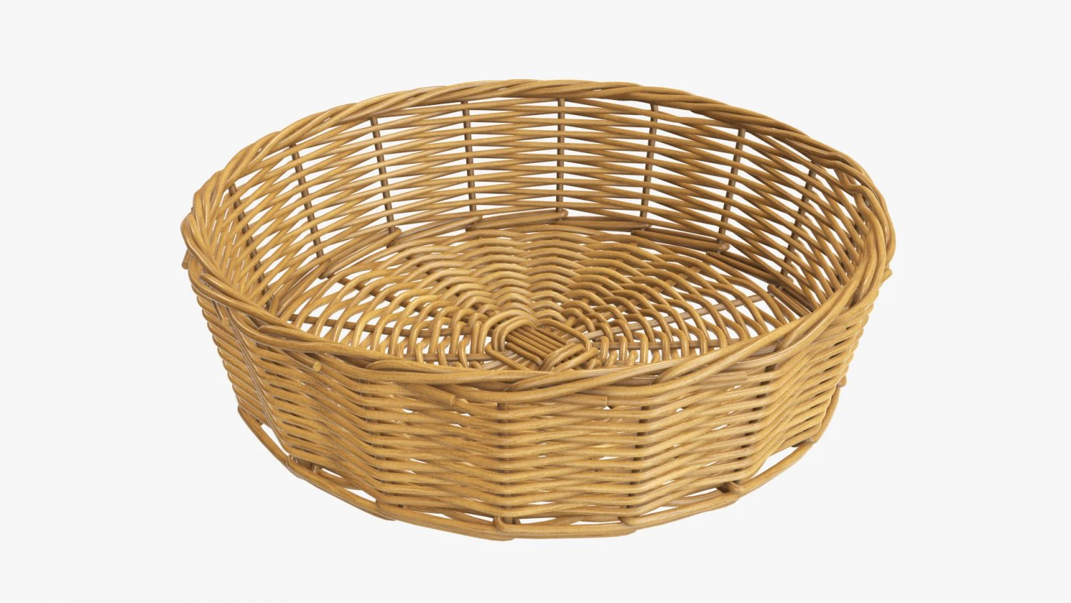 wicker basket medium brown round 3D Model .c4d .max .obj .3ds .fbx .stl .blend 