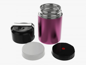 vacuum thermos bottle flask 05 3D Model