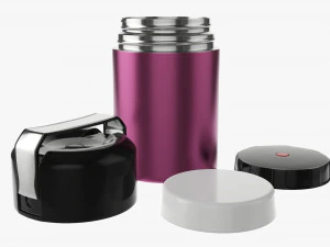 vacuum thermos bottle flask 05 3D Model