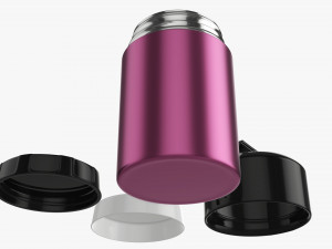 vacuum thermos bottle flask 05 3D-Modell