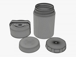 vacuum thermos bottle flask 05 3D-Modell