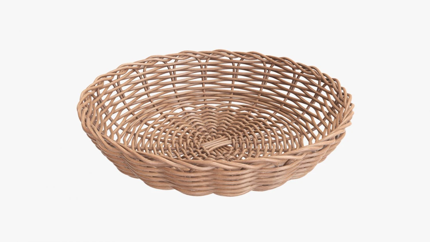 light brown wicker basket 3D Model .c4d .max .obj .3ds .fbx .stl .blend