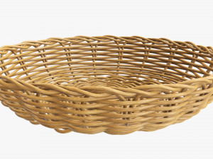 medium brown wicker basket Modello 3D