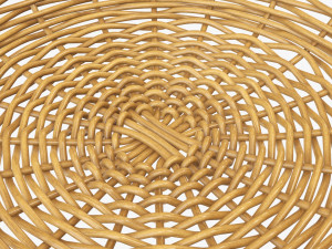 medium brown wicker basket Modello 3D