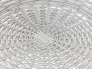 cesta de vime marrom m&eacute;dio Modelo 3D