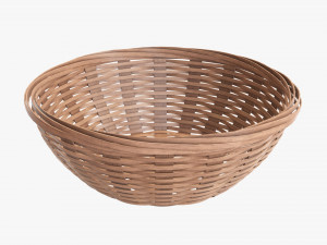 light brown wicker basket with clipping path 2 Modelo 3D