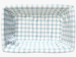 medium brown wicker basket with fabric interior Modèle 3D