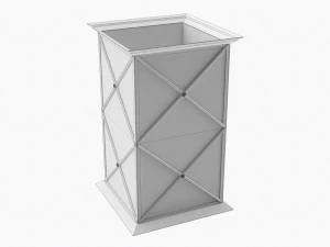 Candle with glass holder 3D Model