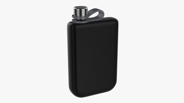 Flask liquor stainless steel 08 Modelo 3D .c4d .max .obj .3ds .fbx .stl .blend 