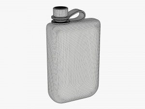 Flask liquor stainless steel 08 Modelo 3D