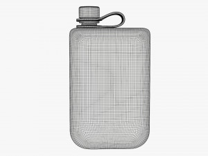 Flask liquor stainless steel 08 Modelo 3D