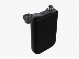 Flask liquor stainless steel 08 open Modelo 3D