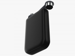 Flask liquor stainless steel 08 open Modelo 3D