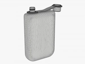 Petaca licor acero inoxidable 08 abierta Modelo 3D