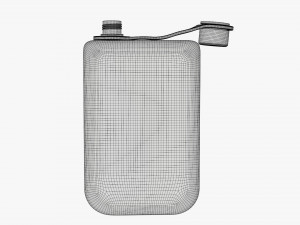 Flask liquor stainless steel 08 open Modelo 3D