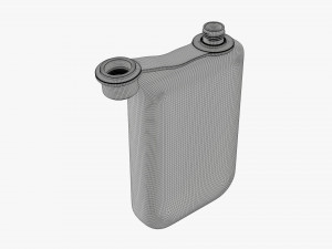 Flask liquor stainless steel 08 open Modelo 3D