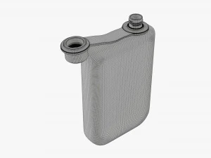 Petaca licor acero inoxidable 08 abierta Modelo 3D