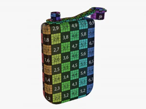 Petaca licor acero inoxidable 08 abierta Modelo 3D