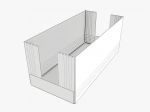Short shelf tray cardboard box Modelo 3D