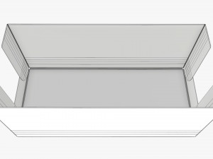 Short shelf tray cardboard box Modelo 3D