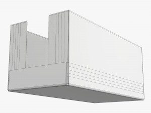 Short shelf tray cardboard box Modelo 3D