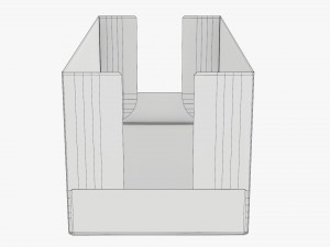 Short shelf tray cardboard box Modelo 3D