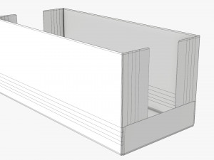 Short shelf tray cardboard box Modelo 3D