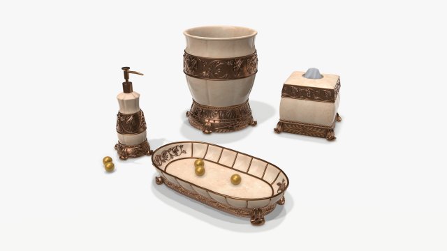 Bathroom Accessories 004 Model 3D .c4d .max .obj .3ds .fbx .stl .blend 